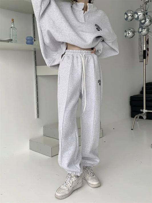 Cotton Sweatshirt Suit Oversized Set