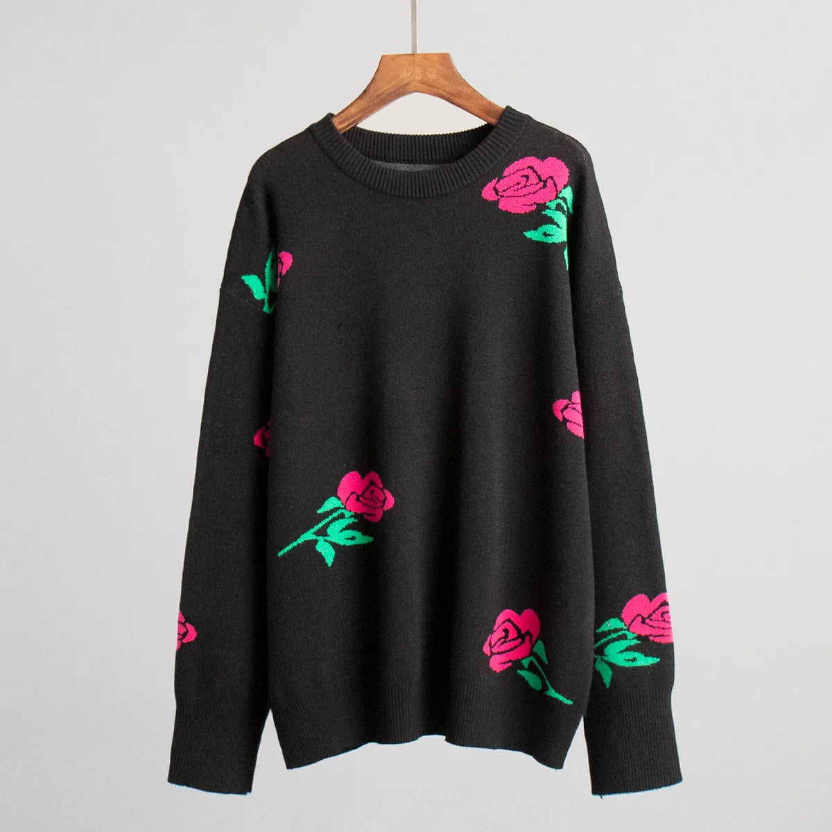 Flower Print Sweater