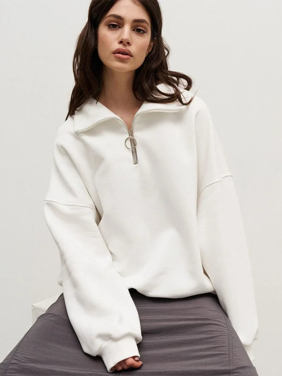 Oversized Half-Zip Sweater