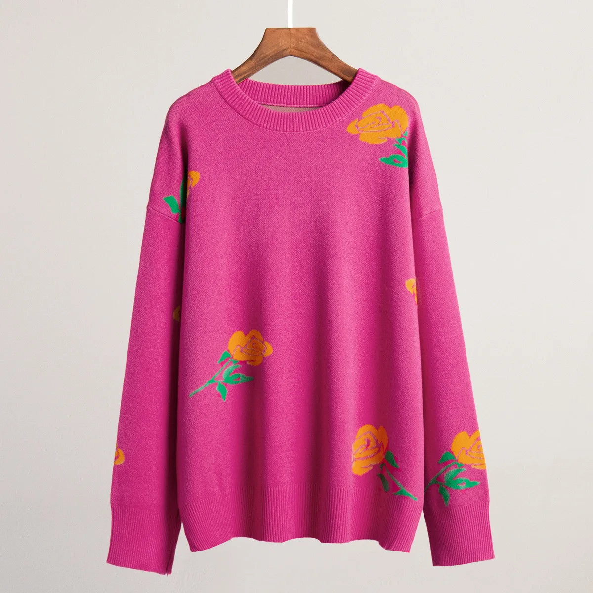 Flower Print Sweater